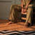 Handwoven Hemp Runner Rug with Striped Accents - Coastal Minimalist Flatweave