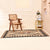 Geometric Area Rug Handwoven Wool Jute - Elegant Black
