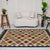 Classic Geometric Kilim - Inspired Wool - Jute Rug ¬ Earthy Tones with Handcrafted Artistry - Gahlot International