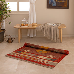 Rustic Bohemian Southwestern Area Rug Vintage Geometric Tribal Rug for Living Room