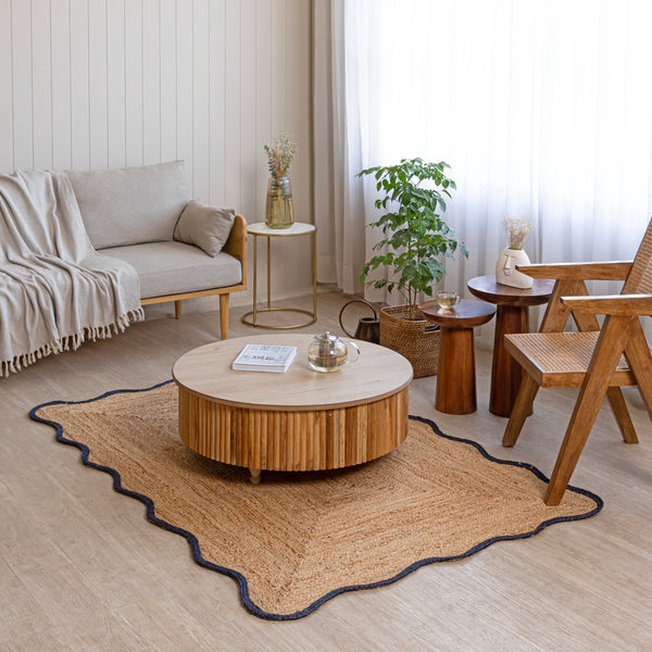 Minimalist Jute Runner Rug – Handwoven Eco-Friendly Natural Floor Accent