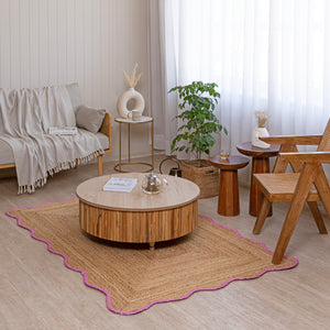 Minimalist Jute Runner Rug – Handwoven Eco-Friendly Natural Floor Accent