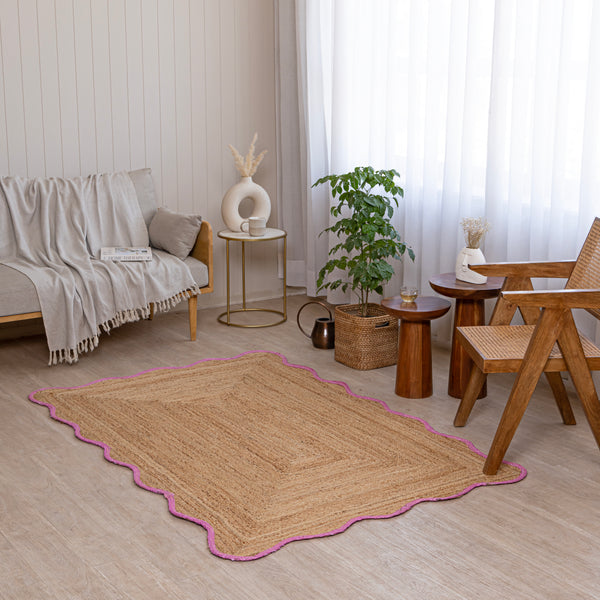 Minimalist Jute Runner Rug – Handwoven Eco-Friendly Natural Floor Accent