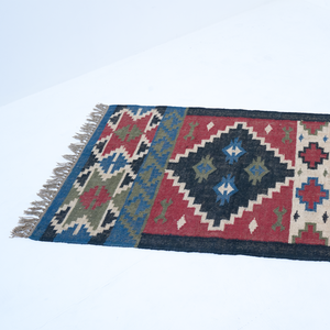 Black and Red Kilim Rug - Wool & Jute,Custom Sizes Handmade Black and Red Jute Rug, Handmade Home Decor Bohemian Area Rug