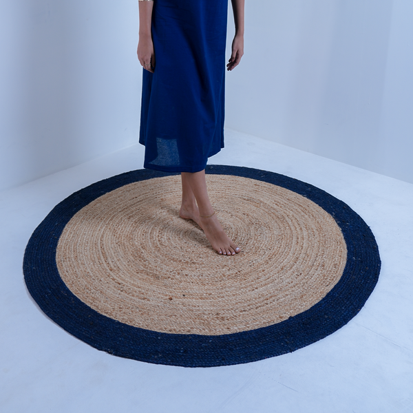 Hand Braided Natural jute Rug, jute area rug, Oriental rug, Braided carpet, Bohemian rug , Round jute rug Circle jute rug