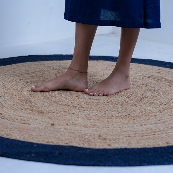 Hand Braided Natural jute Rug, jute area rug, Oriental rug, Braided carpet, Bohemian rug , Round jute rug Circle jute rug