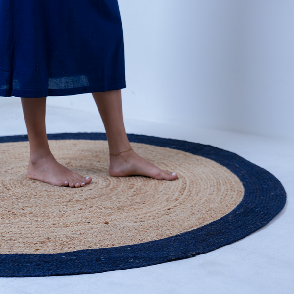 Hand Braided Natural jute Rug, jute area rug, Oriental rug, Braided carpet, Bohemian rug , Round jute rug Circle jute rug