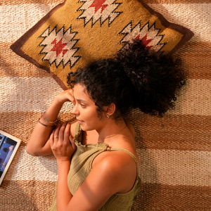 Handmade Cotton Flat Weave Rug, Custom Size Dhurrie Area Rug for Living Room, Bedroom & Hallway, Soin Blue Cotton Floor Rug