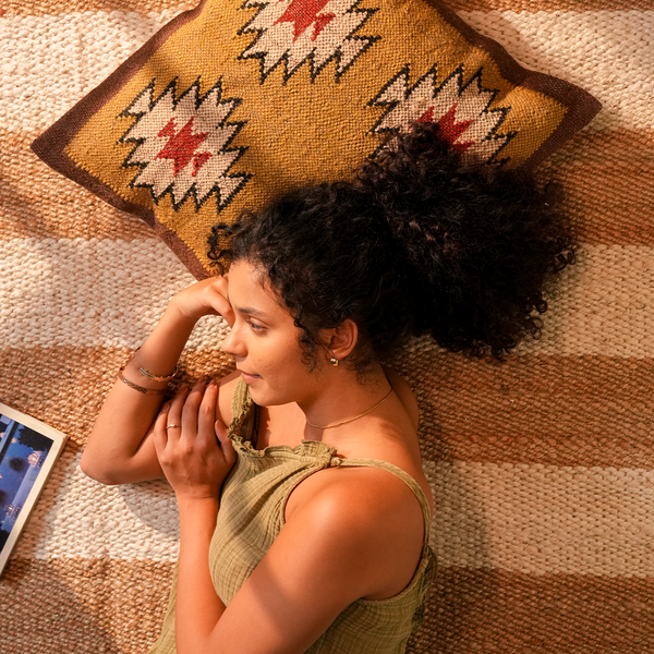 Handmade Cotton Flat Weave Rug, Custom Size Dhurrie Area Rug for Living Room, Bedroom & Hallway, Soin Blue Cotton Floor Rug