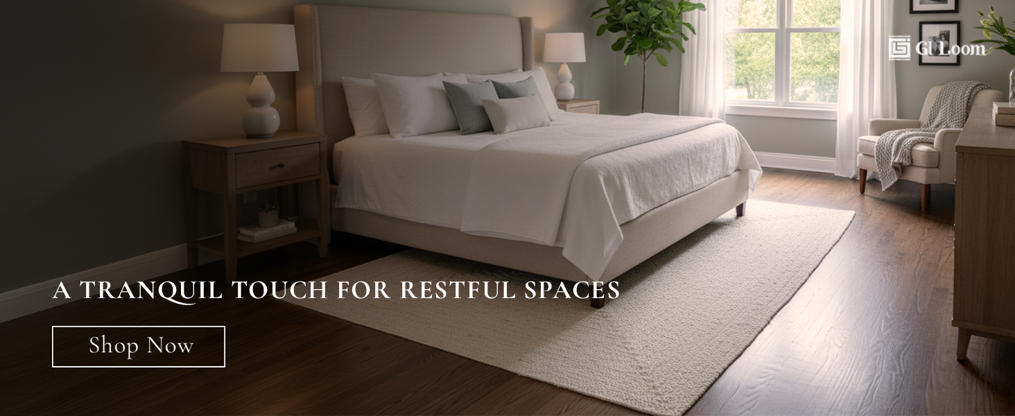 Ivory White Hand-Braided Hemp RugMinimalist Solid Design - a1