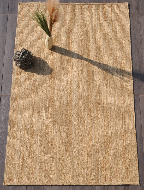 Natural Jute Rug - Handwoven Eco-Friendly Rug, Flatweave Jute Rug for Living Room