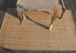Natural Jute Rug - Handwoven Eco-Friendly Rug, Flatweave Jute Rug for Living Room