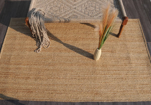 Natural Jute Rug - Handwoven Eco-Friendly Rug, Flatweave Jute Rug for Living Room