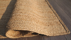 Natural Jute Rug - Handwoven Eco-Friendly Rug, Flatweave Jute Rug for Living Room