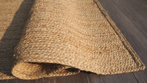 Natural Jute Rug - Handwoven Eco-Friendly Rug, Flatweave Jute Rug for Living Room