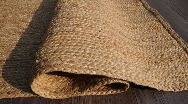 Natural Jute Rug - Handwoven Eco-Friendly Rug, Flatweave Jute Rug for Living Room