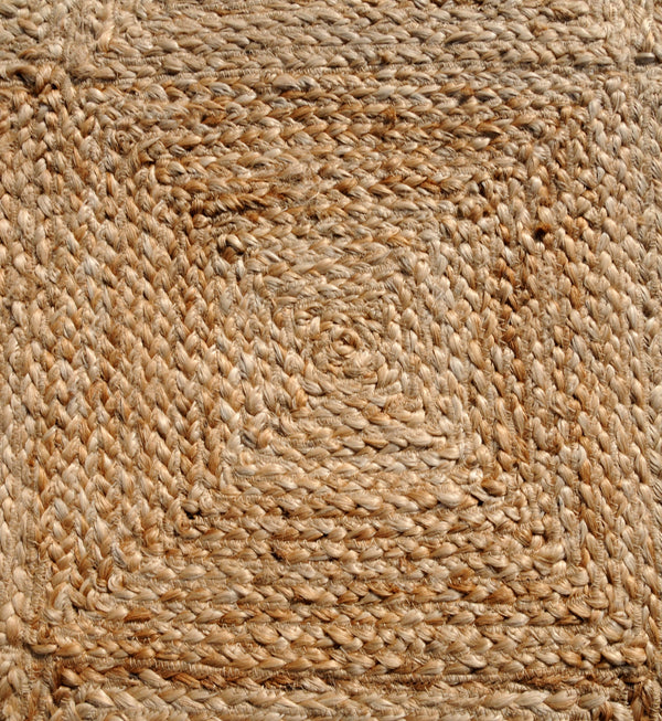 Natural Jute Rug with Patch work pattern Handwoven Eco-Friendly Flatweave Jute Rug