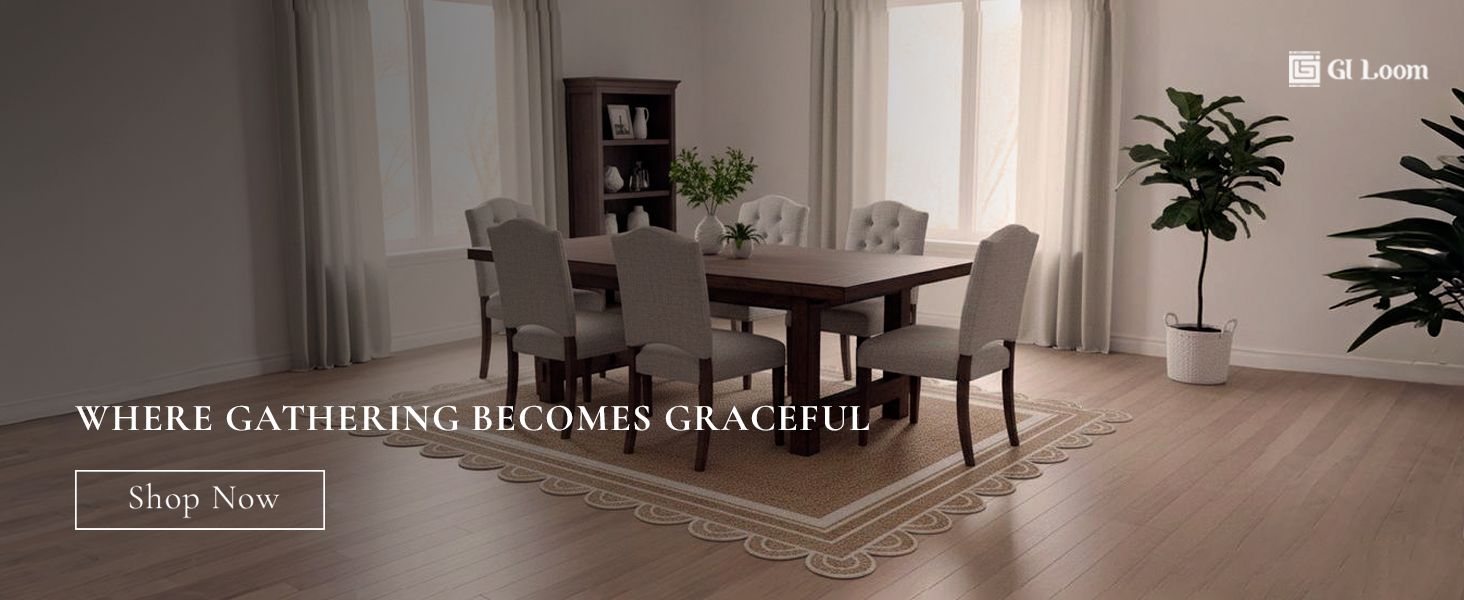 Scalloped Edge Jute RugHandbraided Natural Boho Accent - a2