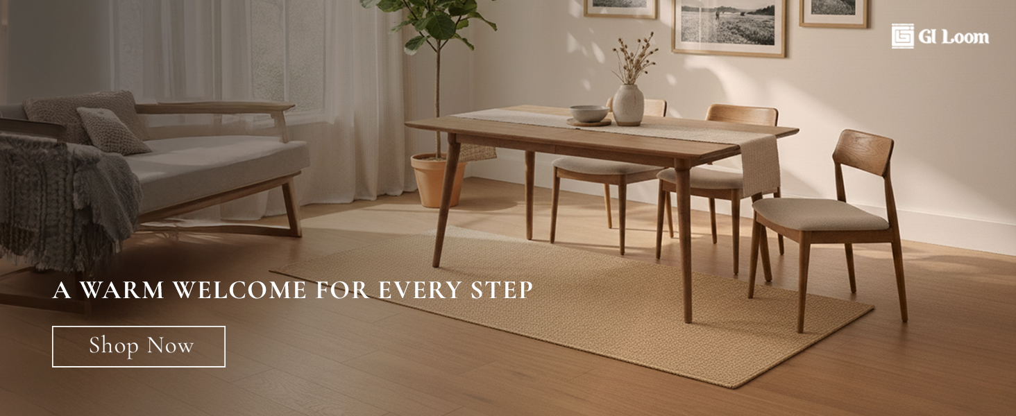 Rustic Handbraided Jute Runner RugEco-Friendly Hallway & Kitchen Mat - a4