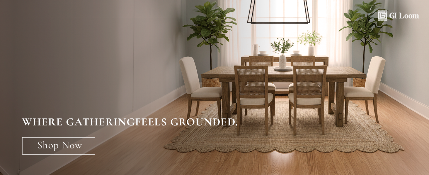 Natural Jute Rug with Scalloped Edges Eco-Friendly Hand braided Design - a4