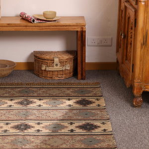 Handwoven Southwestern Jute Area Rug Rustic Tribal Kilim Rug