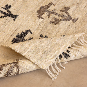 White and Natural Hemp Jute Rungs-Extra Large Jute Rugs Jute Rugs, Striped jute Rug, Large Area Hemp Rug For Hallway Rug