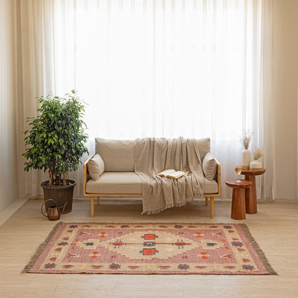 Rustic Handbraided Jute Runner RugEco-Friendly Hallway & Kitchen Mat