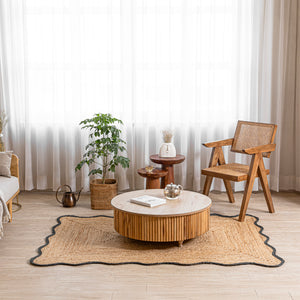 Minimalist Jute Runner Rug – Handwoven Eco-Friendly Natural Floor Accent