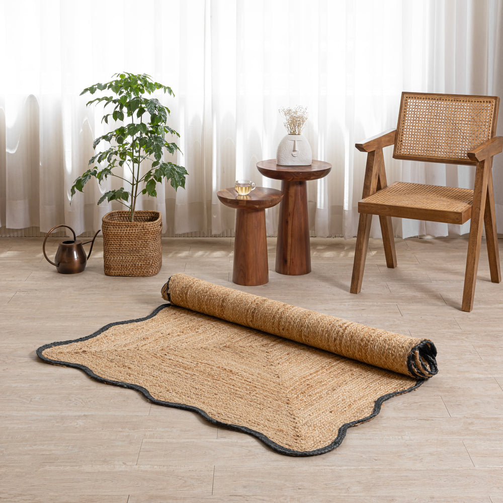 Minimalist Jute Runner Rug – Handwoven Eco-Friendly Natural Floor Accent