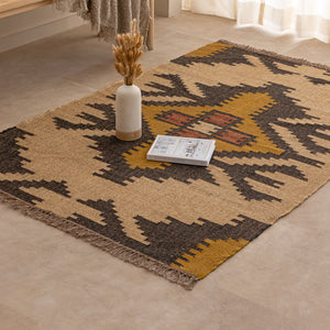 Boho kilim Rug Handwoven Gemteric Rug Tribal Area Rug Morocan Style Rug