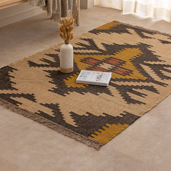 Boho kilim Rug Handwoven Gemteric Rug Tribal Area Rug Morocan Style Rug