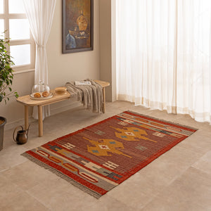 Rustic Bohemian Southwestern Area Rug Vintage Geometric Tribal Rug for Living Room