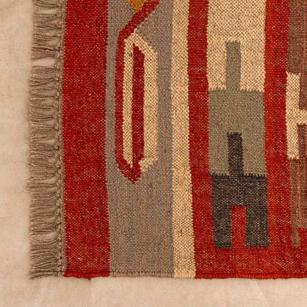 Rustic Bohemian Southwestern Area Rug Vintage Geometric Tribal Rug for Living Room