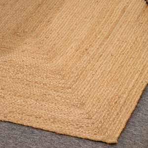 Handwoven Natural Jute Area Rug | Handmade Braided Flatweave Rug | Eco-Friendly Boho Floor Carpet for Living Room & Bedroom