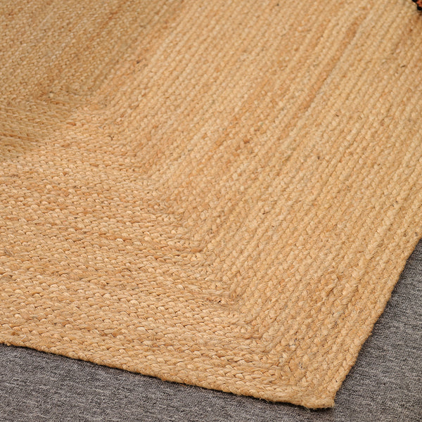 Handwoven Natural Jute Area Rug | Handmade Braided Flatweave Rug | Eco-Friendly Boho Floor Carpet for Living Room & Bedroom