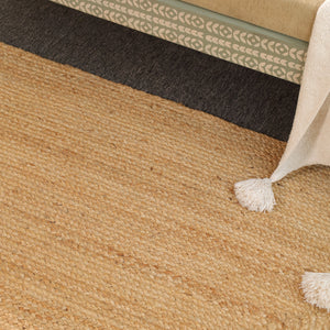 Handwoven Natural Jute Area Rug | Handmade Braided Flatweave Rug | Eco-Friendly Boho Floor Carpet for Living Room & Bedroom