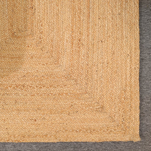 Handwoven Natural Jute Area Rug | Handmade Braided Flatweave Rug | Eco-Friendly Boho Floor Carpet for Living Room & Bedroom
