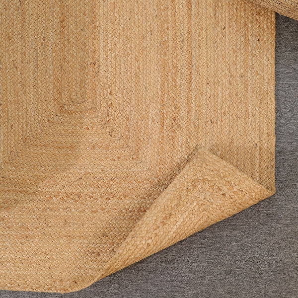 Handwoven Natural Jute Area Rug | Handmade Braided Flatweave Rug | Eco-Friendly Boho Floor Carpet for Living Room & Bedroom