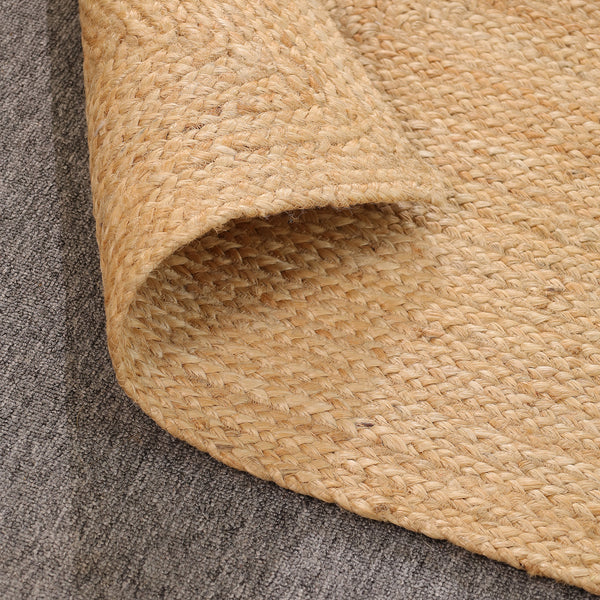 Handwoven Natural Jute Area Rug | Handmade Braided Flatweave Rug | Eco-Friendly Boho Floor Carpet for Living Room & Bedroom