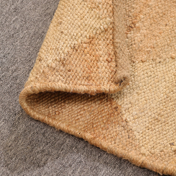 Handmade Geometric Wool & Jute Area Rug – Natural Beige Modern Handwoven Carpet for Living Room, Bedroom & Entryway