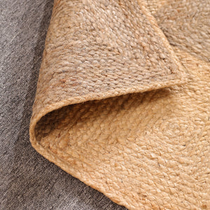 Handwoven Natural Jute Diamond Area Rug | Eco-Friendly Handmade Geometric Rug | Modern Living Room Carpet