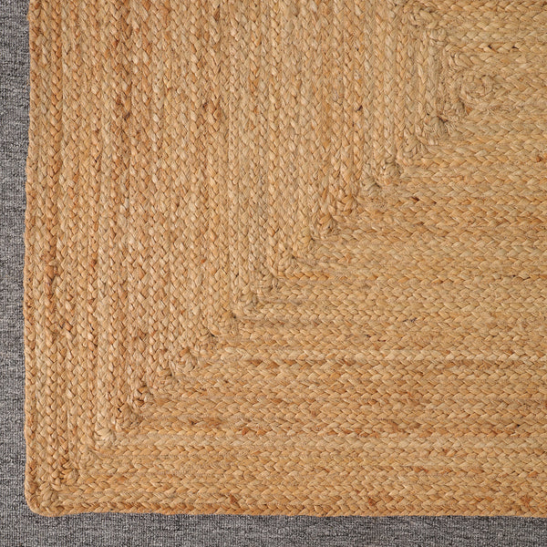 Handwoven Natural Jute Area Rug | Handmade Eco-Friendly Woven Floor Rug for Living Room, Bedroom & Hallway