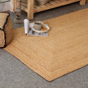 Handwoven Natural Jute Area Rug | Handmade Eco-Friendly Woven Floor Rug for Living Room, Bedroom & Hallway