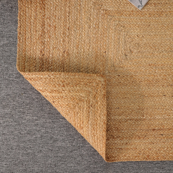 Handwoven Natural Jute Area Rug | Handmade Eco-Friendly Woven Floor Rug for Living Room, Bedroom & Hallway