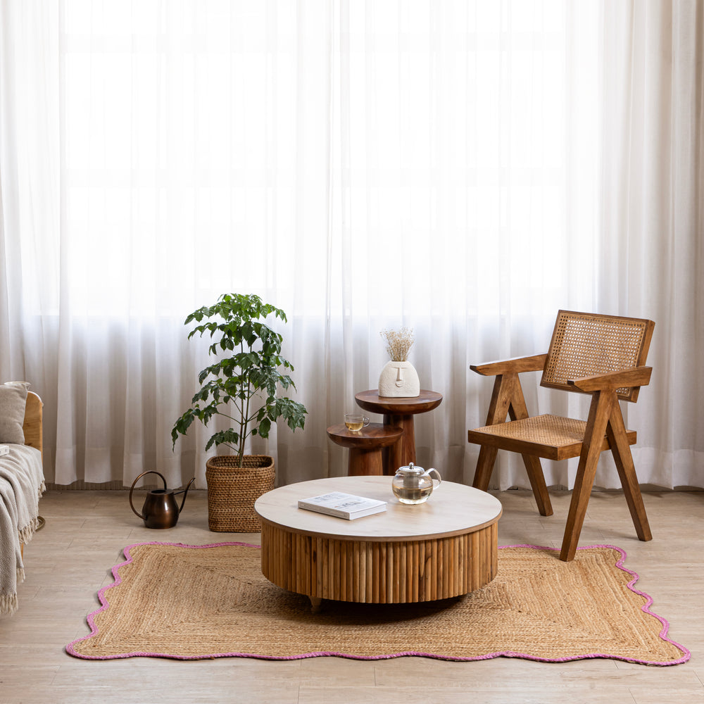 Minimalist Jute Runner Rug – Handwoven Eco-Friendly Natural Floor Accent