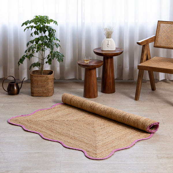 Minimalist Jute Runner Rug – Handwoven Eco-Friendly Natural Floor Accent