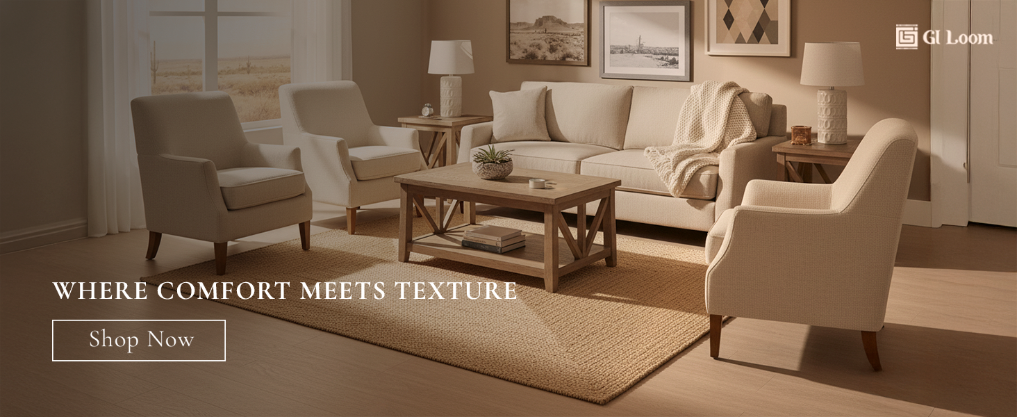 Handwoven Jute Rug with Subtle TextureRustic Eco-Friendly Floor Mat - a3