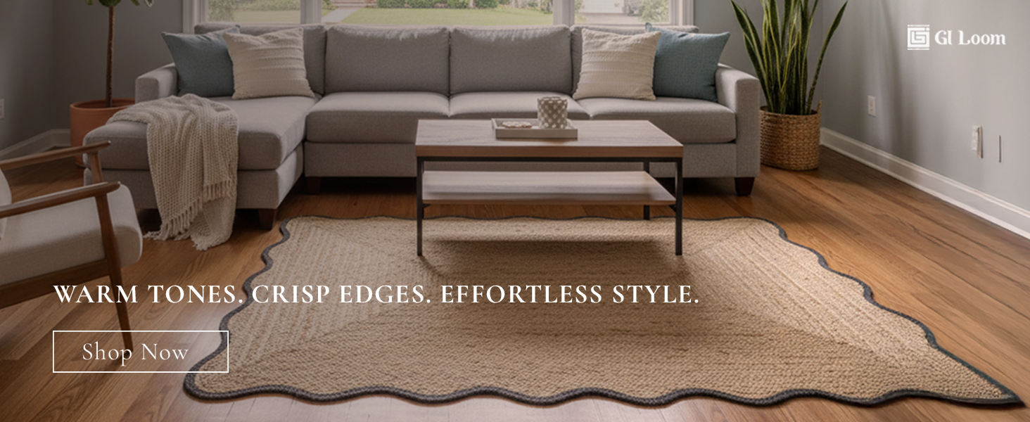 Minimalist Jute RugHandwoven Eco-Friendly Natural Floor Accent - a3