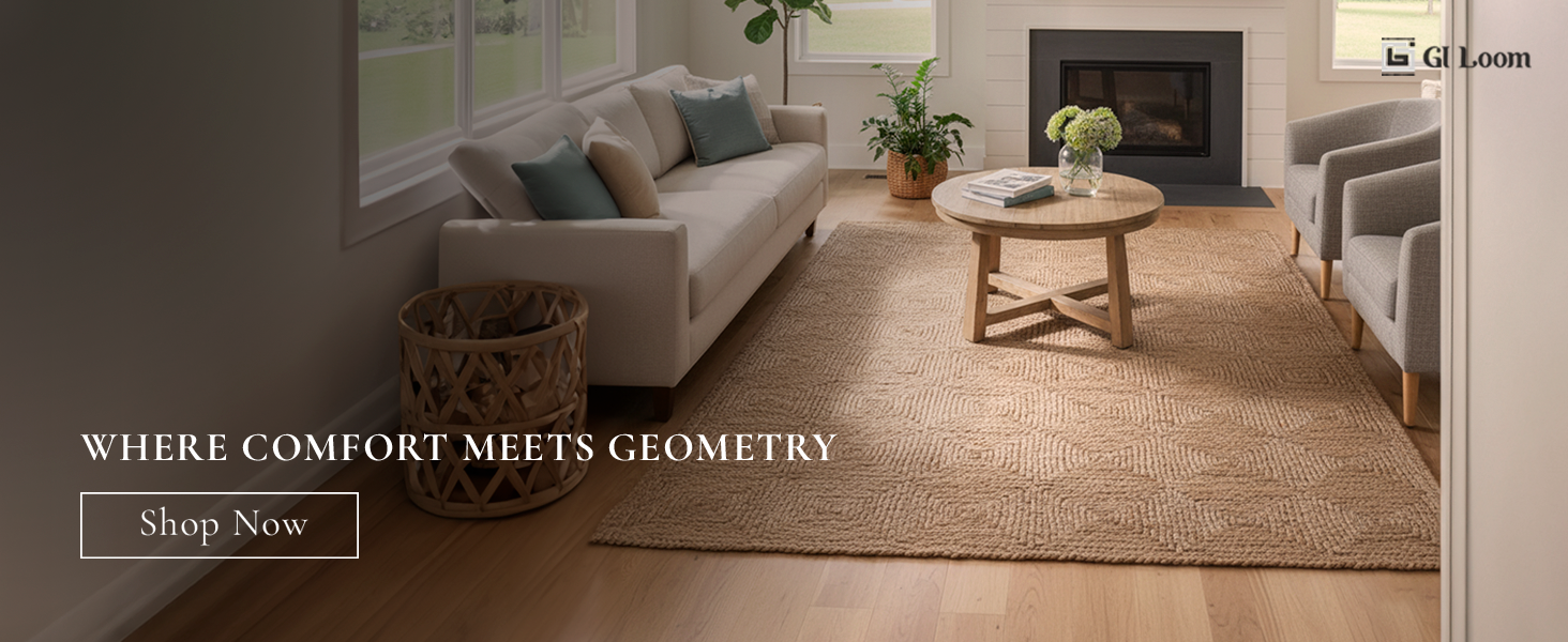 Geometric Pattern Jute RugHandbraided Rustic Eco-Friendly Accent - a4