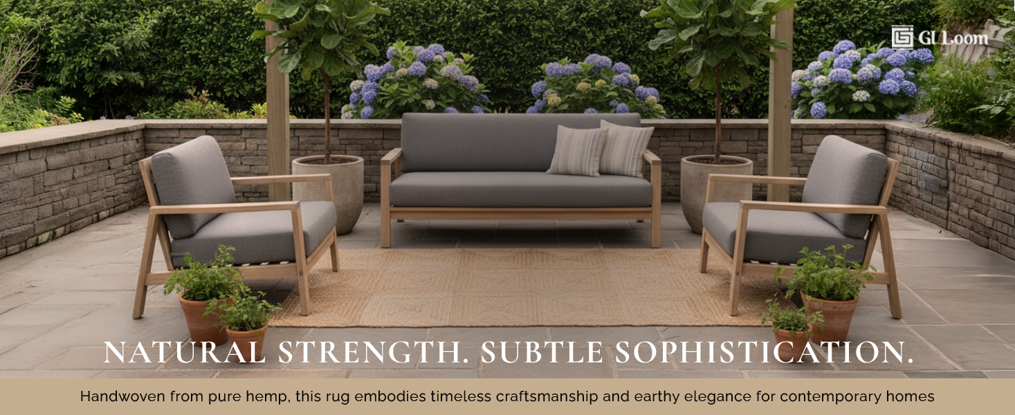 Naturally Elegant Handwoven Hemp RugSustainable Luxury for Modern Spaces - a1